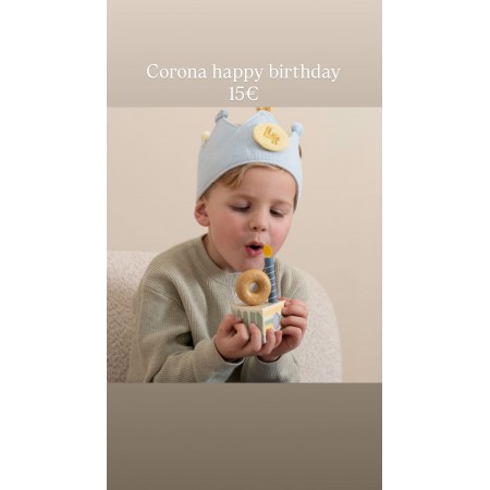 Coroncina compleanno celeste