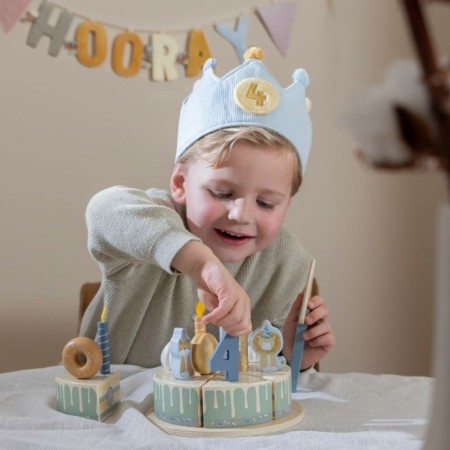 Coroncina compleanno celeste