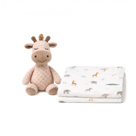 Set peluche e coperta giraffa