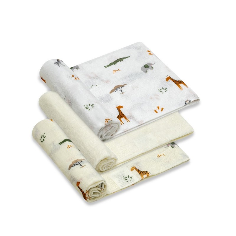 Set 3 mussole 80x80 giraffa