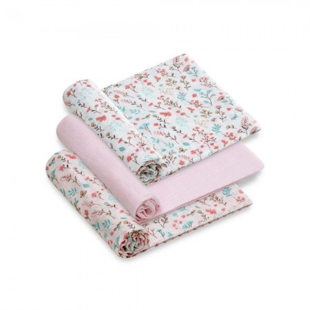 Set tre mussole 80x80 fiori