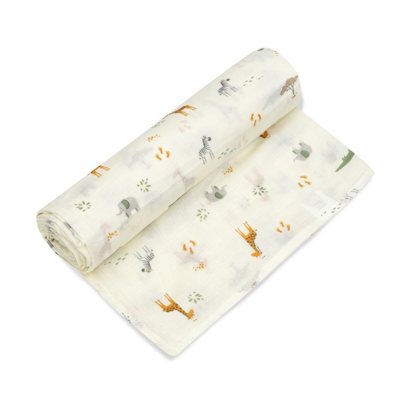 Mussola giraffa beige 120x120