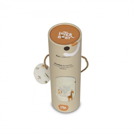 Mussola giraffa beige 120x120