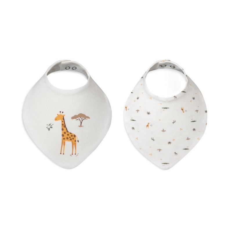 Set due bavaglini bandana giraffa