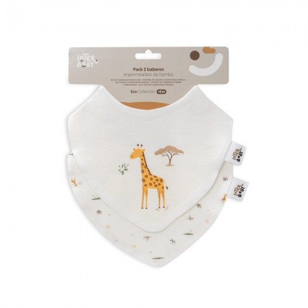 Set due bavaglini bandana giraffa