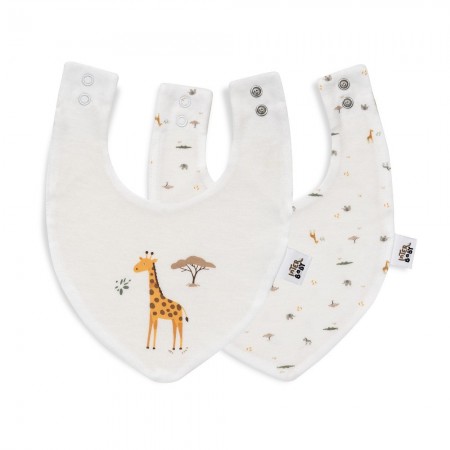 Set due bavaglini bandana giraffa