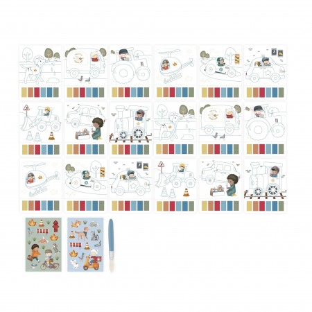 Set pittura blu